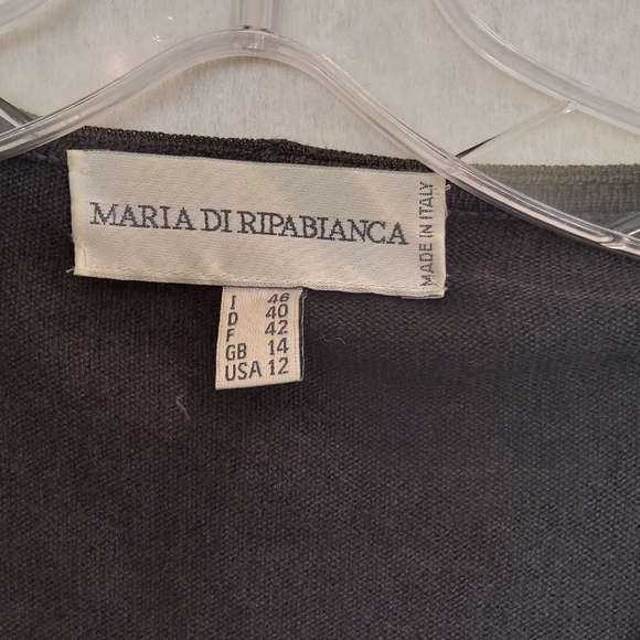 MARIA DI RIPABIANCA gray sweater cardigan - Picture 4 of 9